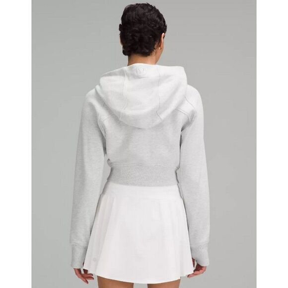 LULULEMON Scuba Full-Zip Cropped Hoodie Women’s XS-Small Core Ultra Light Grey - Picture 5 of 13